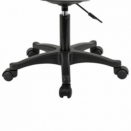 Кресло стул BRABIX "Eames MG-310 PL", пластик черный, экокожа черная, 532927