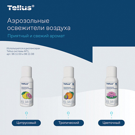 Сменный баллон 100 мл Tellus/TORK (Система АF1) СТАНДАРТ, цветочный аромат, 611602