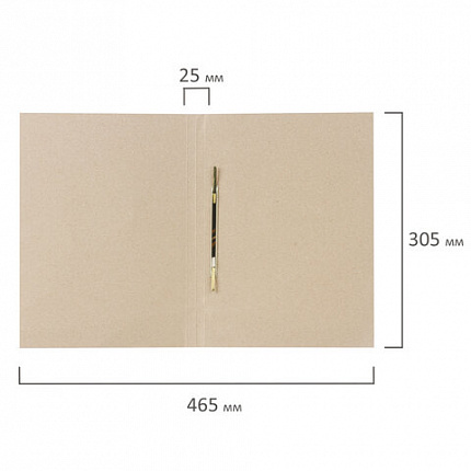 Скоросшиватель картонный BRAUBERG, гарантированная плотность 300 г/м2, до 200 листов, 122736
