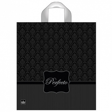 Пакет с петлевой ручкой ПВД, 40х37 см, "Перфекто Сильвер", 95 мкм, н00093901