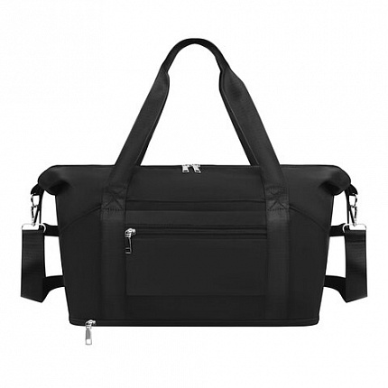 Сумка дорожная HEIKKI EXPAND (ХЕЙКИ), трансформер, багажная лента, черная, 40,5х23х42 см, 273875