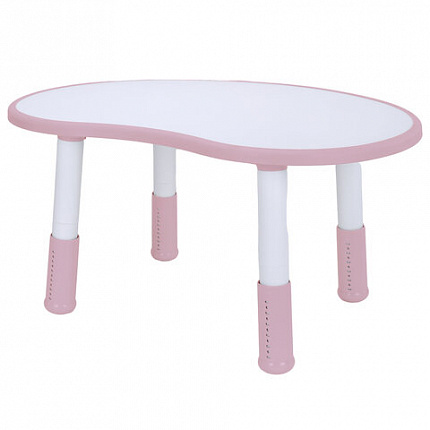 Стол детский BRABIX KIDS CT-002, растущий, 2-8 лет, пластик белый + розовый, 533295