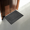 Коврик придверный 40х60 см, СЕРЫЙ, грязезащитный, 430 г/м2, фактурный рисунок ЧЕШУЙКИ, ЛЮБАША, 701058