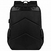 Рюкзак BRAUBERG FUSION универсальный, USB-порт, черный с белыми вставками, 45х31х15 см, 271657