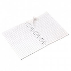 Блокнот МАЛЫЙ ФОРМАТ А6, 80 л., гребень, бумвинил "METALLIC", клетка, HATBER, коричневый, 086312, 80ЗК6бвВ1гр