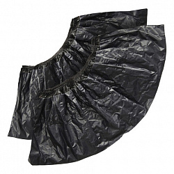 Бахилы двойные, КОМПЛЕКТ 500 шт. (250 пар), STRONG, 39х14 см, 100 мкм, 10 г, черные, ELEGREEN, ЭГЦЧ-100/Н20