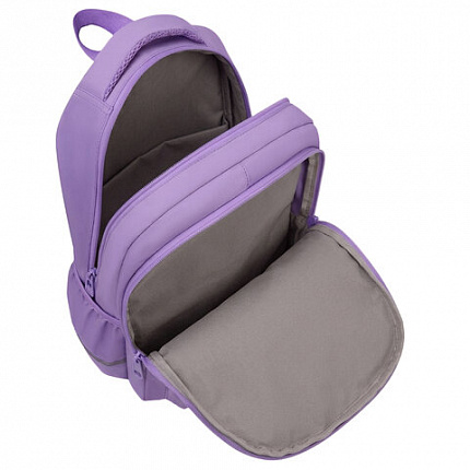 Рюкзак BRAUBERG STYLE, 2 отделения, 4 кармана, "Hey all", сиреневый, 40х26х15 см, 274411