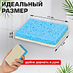 Губки для посуды 110х70х20 мм, ЦЕЛЛЮЛОЗНЫЕ + АБРАЗИВ, КОМПЛЕКТ 5 штук, синий/белый абразив, LAIMA, 700260
