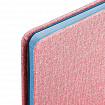 Блокнот А5 (148х218 мм), BRAUBERG "DUO", под кожу с резинкой, 80 л., клетка, голубой/розовый, 113432
