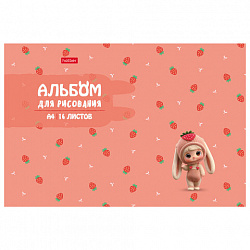 Альбом д/рис. А4 16л., скоба, рельефный картон, HATBER, 205х290мм, Berri-ФрутоНяшки(5, 16А4тВ