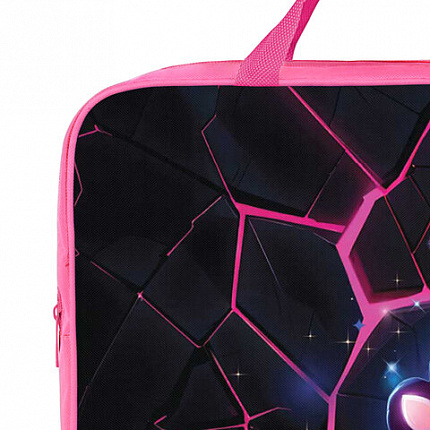 Папка на молнии с ручками BRAUBERG А4, 1 отделение, полиэстер, 80 мм, "Pink lava", 273299