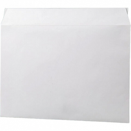 Конверты С4 (229х324 мм), отрывная лента, 100 г/м2, КОМПЛЕКТ 500 шт., внутренняя запечатка, С4НКРс(серая)