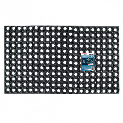 Коврик входной резиновый грязесборный ячеистый, 80х120 см, толщина 16 мм, LAIMA EXPERT, 607812