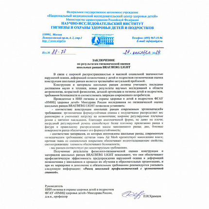 Ранец BRAUBERG LIGHT, 1 отделение, с брелком, Vertical car, 36х26х13 см, 273110