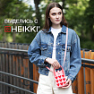 Сумочка-органайзер повседневная HEIKKI KNIT (ХЕЙКИ) кросс боди, вязаная, 17х12х5 см, "Сердечки", 273795