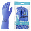 Перчатки латексные КЩС, сверхпрочные, плотные, хлопковое напыление, размер 7, S (малый), синие, HQ Profiline, 74733