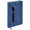 Ежедневник недатированный А5 148x218 мм BRAUBERG "Optimal", под кожу, резинка, держатель для ручки, синий, 118639
