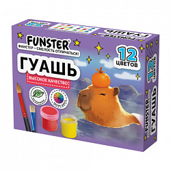Гуашь FUNSTER (ФАНСТЕР), 12 цветов по 15 мл, ассорти дизайнов, 192824