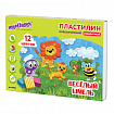 Пластилин классический ЮНЛАНДИЯ "ВЕСЁЛЫЙ ШМЕЛЬ", 12 цветов, 204 г, СО СТЕКОМ, КВАДРАТНЫЙ, 104823