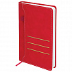 Ежедневник недатированный А5 138х213 мм, BRAUBERG "Slot", под кожу, держатель для ручки, 160 листов, красный, 116606