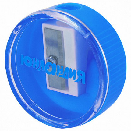 Точилка с контейнером ЮНЛАНДИЯ "ШАРИК НЕОН", неоновые цвета ассорти, 272511