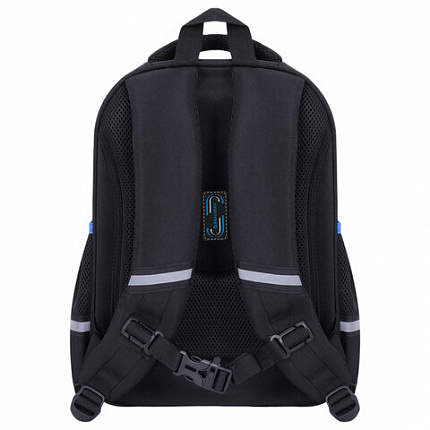 Ранец BRAUBERG STABLE, 2 отделения, с брелком, "Blue ball", 36х28х16 см, 274390