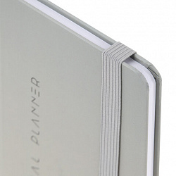 Еженедельник недатированный с резинкой 171х93 мм, BRAUBERG, твердый, 64 л., "Minimal", серый, 116311