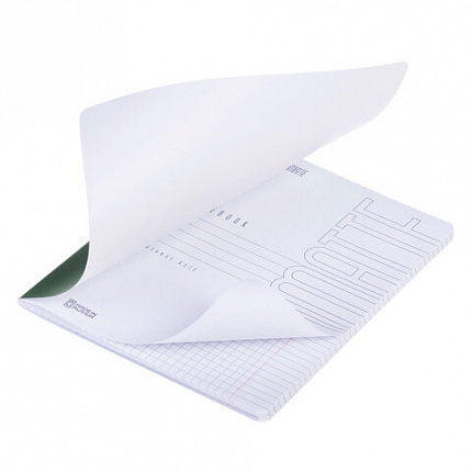 Тетрадь А5 48 л., HATBER, скоба, клетка, Soft-touch ламинация, SoloMatte "Малахит", 48Т5лВ1