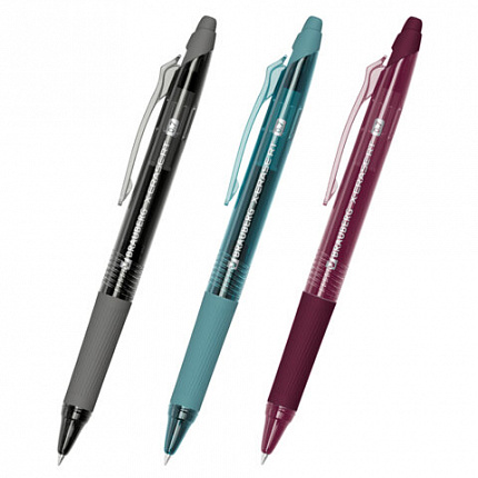 Ручки гелевые стираемые автоматические BRAUBERG "X-ERASE RT MORANDI COLOR", СИНИЕ, НАБОР 3ШТ, пишущий узел 0,7мм, линия письма 0,5мм, 144427