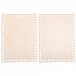 Донышки деревянные для вязания прямоугольные, 2 шт., 20х15 см, BRAUBERG HOBBY, 665320