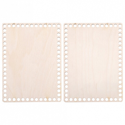 Донышки деревянные для вязания прямоугольные, 2 шт., 20х15 см, BRAUBERG HOBBY, 665320