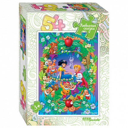 Пазл картонный 54 элемента, Любимые сказки, АССОРТИ, поле 18х13,5 см, STEP PUZZLE