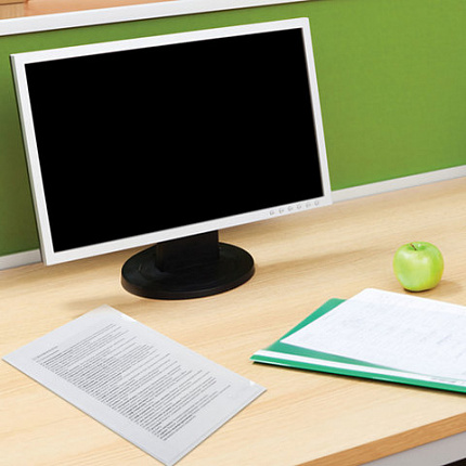 Папка-уголок жесткая BRAUBERG, прозрачная, 0,15 мм, 221641