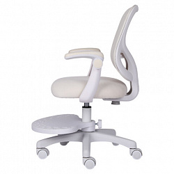 Кресло детское с подставкой для ног BRABIX "Sky MG-206", велюр, бежевое, 533156