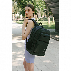 Рюкзак HEIKKI CONCORDANCE (ХЕЙКИ) универсальный, отделение для ноутбука, черный, 47x32x15 см, 273892