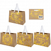 Пакет подарочный (1 шт.) новогодний, 27х11х20 см, "Shiny Kraft", фольга, ассорти, ЗОЛОТАЯ СКАЗКА, 592437