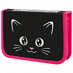 Пенал ПИФАГОР, 1 отделение, ламинированный картон, 19х11 см, "Dark kitten", 273467
