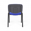 Стул для персонала и посетителей "ИЗО", черный каркас, ткань черно-синяя, В-12/С-14
