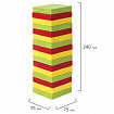 Игра настольная "ЦВЕТНАЯ БАШНЯ", 48 окрашенных деревянных блоков + кубик, ЗОЛОТАЯ СКАЗКА, 662295
