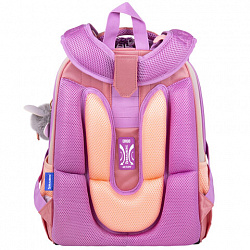 Ранец BRAUBERG SHINY, 2 отделения, с брелоком, "Счастливый кот", 38х28х14 см, 270697