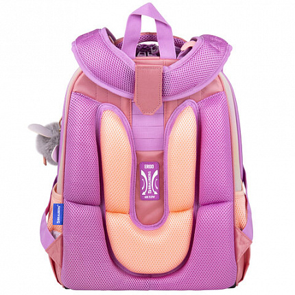 Ранец BRAUBERG SHINY, 2 отделения, с брелоком, "Счастливый кот", 38х28х14 см, 270697