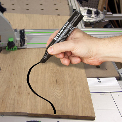 Маркер перманентный BRAUBERG "JUMBO", ЧЕРНЫЙ, ШИРОКАЯ ЛИНИЯ ПИСЬМА, скошенный наконечник, 3-10 мм, 151224