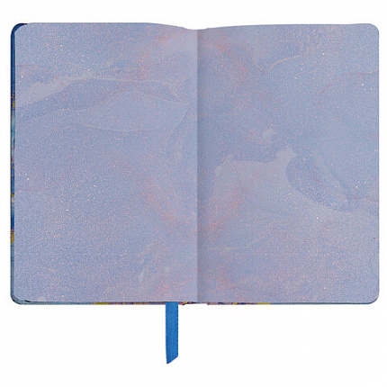 Ежедневник недатированный А5 (138х213 мм), BRAUBERG VISTA, под кожу, твердый, 136 л., "Marble", 112008