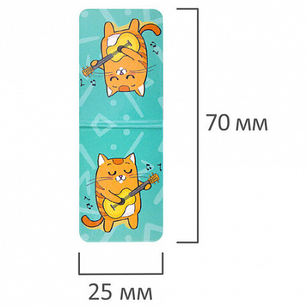 Закладки для книг МАГНИТНЫЕ, "АССОРТИ 5 ДИЗАЙНОВ ЗВЕРЯТА", набор 6 штук, 35x25 мм, FUNSTER, 116651