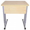 Стол-парта 1-местный, регулируемый угол, "Умник", 600х500х520-640 мм, рост 2-4, серый каркас, ЛДСП клён