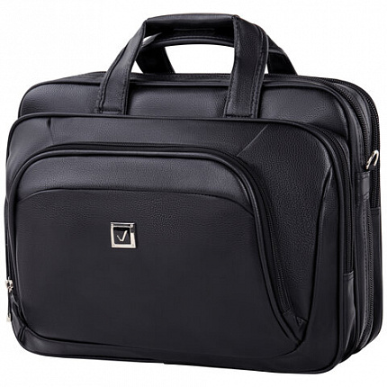 Сумка-портфель BRAUBERG с отделением для ноутбука 15-16", "Favorite", 2 отделения, экокожа, 41х32х12 см, 240399