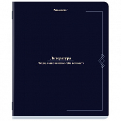 Тетрадь предметная VINTAGE 48 л., SoftTouch, ЛИТЕРАТУРА, линия, подсказ, BRAUBERG, 405156
