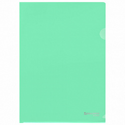 Папка-уголок жесткая, непрозрачная, А4, цвет мятный, 0,15 мм, BRAUBERG PASTEL, 272892