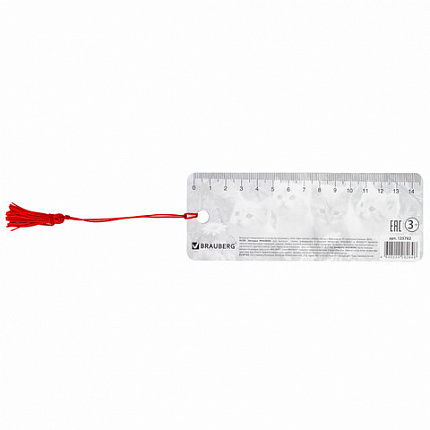 Закладка для книг 3D, BRAUBERG, объемная, "Котята", с декоративным шнурком-завязкой, 125762