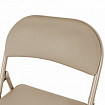 Стул складной BRABIX "Golf Plus CF-003 КОМФОРТ", бежевый каркас, кожзам бежевый, В КОРОБЕ, 533027